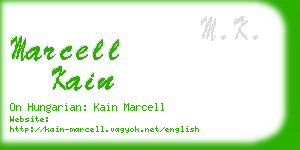 marcell kain business card